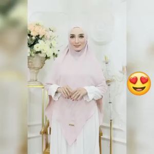 HIJAB KHIMAR DEMIKA NON PAD TALI CRINKLE AIRFLOW JILBAB BERGO SYARI JUMBO KERUDUNG DAILY