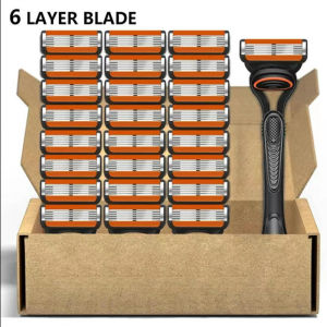 6-layer Stainless Steel Manual Razor Blades Men Classic Razor Safety Cleansing Care Tool Body Facial Hair Removal knife