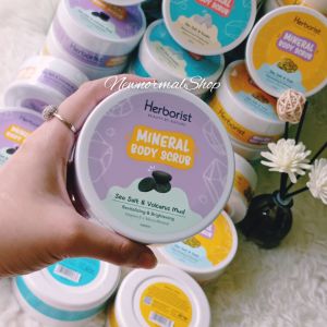 Herborist Mineral Body Scrub 200gr Sea Salt & Kaolin / Sea Salt & Gold / Sea Salt & Volcanic Mud