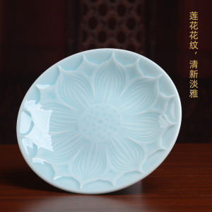 Dai Yutang Fruit Offering Plate Ceramic Fruit Plate Fruit Plate Living Room Home Upper Supply Buddha Front Buddha Offering High Leg Tribute Tribute Plate