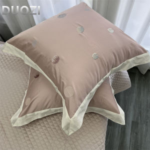 ปลอกหมอนปักลาย Pure ผ้าฝ้าย ผ้ากำมะหยี่ยาว ผ้าฝ้าย ปลอกหมอนอิง เรียบง่าย ปลอกหมอนหัวเตียงสไตล์โมเดิร์น ขนาด 6060 ซม