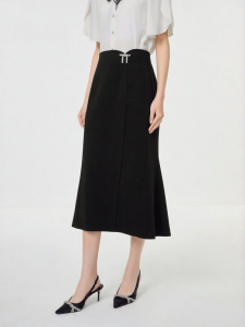 Koradior | Elegant Versatile Black Mermaid Skirt