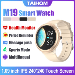 TAIHOM M19 Smart Watch Phone Bluetooth Call Reminder Watch Fitness Heart Watch Smart watch for women AMOLED HD Display Mens Waterproof Watch Heart Rate Blood Pressure Monitor Womens Watch