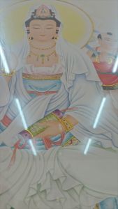 观音菩萨画像/实木相框/观音画像/描金画/观音画像/神明画像 Guan Di Portrait