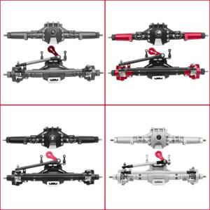 CNC Aluminum Diamond-Shaped Aluminum Alloy Complete Front & Rear Axle for 1/10 RC Crawler Truck Axial SCX10 II  90046 90047