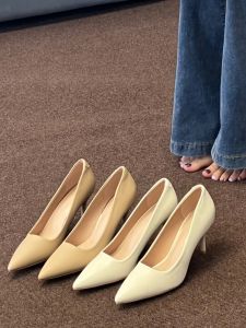 Elegant Black High Heels Soft Bottom Work Shoes for Women Comfortable Long Wear Professional Flight Attendant Formal Shoes