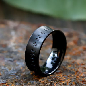 2024 New Creative Design Stainless Steel Viking RUNE Ring Men Nordic Trinity Wedding Rings for gift Fashion Jewelry