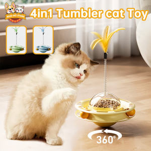 Cat Toys New Style Tumbler Toys For Cat 3 in 1 Interactive Turntable Toys Self Entertainment Toys