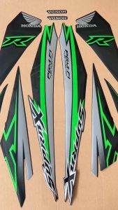 STRIPING STICKER Honda Supra x 125 fi 2018 hitam HIJAU stiker Lis body motor FULLSET