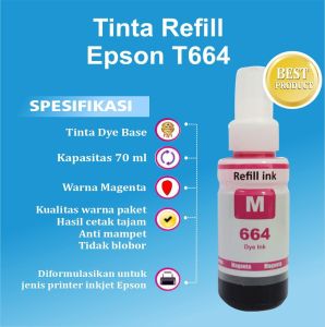 Tinta Epson 664 L100 L110 L200 L210 L300 L310 L350