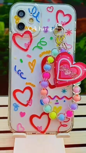 ELA Case Tali Love Pink For Samsung Galaxy A10 M10s A10S A11 M11 A12 M12 A13 A14 A15 A16 A20 A30 A20s A21S A22 M22 A23 A24 A25 A26 A31a32 A33 A34 A35 A36 A50 A50S A30S A51 A52 A52S A53 A54 A55 A56 4G 5G Softcase Casing Manik Gelang