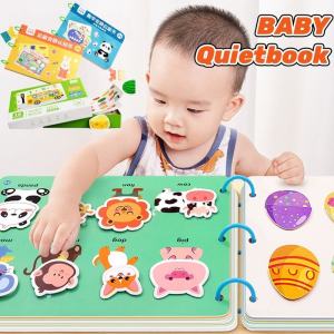 Baby quiet Book Montessori Sticker Book for Toddler Early Educational Learning Activity Toy Book