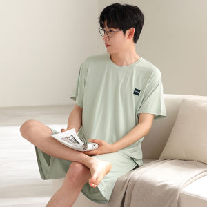 MiiOW | Bộ đồ ngủ Modal mùa hè cho nam tay ngắn quần short rộng rãi thoáng khí mặc ở nhà thoải mái thoáng khí