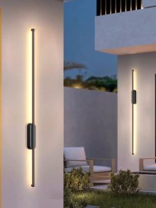 Nordic Minimalist Long Wall Lamp Corridor Aisle Entrance Light Creative Stair Balcony Wall Light Modern Design Bedroom Long Strip Wall Lamp Bedside Lights Minimalist Wall Lights Indoor for Living Room