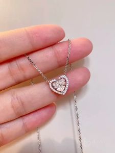 iLove Jewellery 925 Sterling Silver 18K White Gold Plated 1.0ct Heart Cut Pendant Cubic Zirconia Necklace Diamond Gift for Women Fashion ILN014