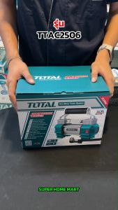 Total ปั๊มลมมินิ 12 โวลต์ พร้อมไฟฉาย LED รุ่น TTAC2506 ( Mini Air Pump ) ปั๊มลม ปั๊มลมพกพา ที่สูบลม ใช้หนีบกับขั้วแบตเตอรี่