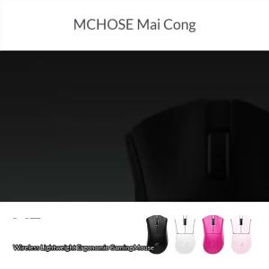 MCHOSE | MCHOSE V7 Wireless Gaming Mouse 59g Ultra-Lightweight PAW3395 Sensor Tri-Mode 2.4G/Bluetooth/Wired for PC Gamer