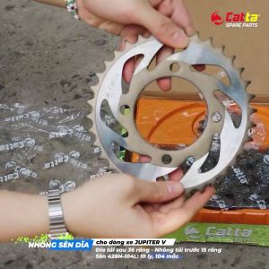 Nhông Sên Dĩa JUPITER Sên 9 Li/10 Ly Thép Carbon S45C - NSD Xe Jupiter Thương Hiệu CATTA SPARE PARTS