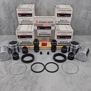 PISTON BLOK REM CAKRAM+KALIPER KIT RODA BELAKANG PAJERO DAKAR 2016 SAMPAI 2019 1SET