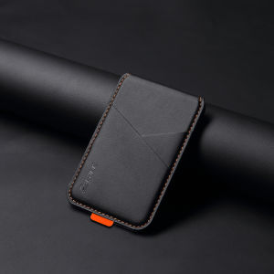 Premium PU Leather Magnetic Phone Card Holder RFID Anti-Skimming Wallet Compatible with Magnetic Wireless Charging Smartphones