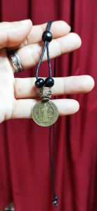 St. Benedict Antique Peso Size Medal For Protection Against Evil