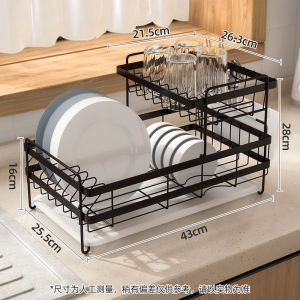 Single Layer Kitchen Bowl Rack Drain Rack Narrow Style Dish Drainer Basket Utensil Storage Organizer Carbon Steel Floor Standing
