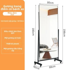 Gương Chiếu Toàn Thân Giảm Cân Có Bánh Xe