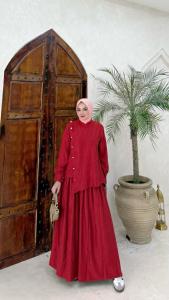 (9) RM AMINAH  Baju Setelan Rok Wanita Muslimah Aminah SetRok by Restu Mandeh.