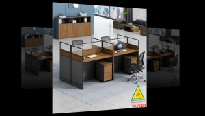 Bàn làm việc có vách ngăn hiện đại tối giãn không gian nâng cao hiệu suất BLV603 - Nội thất lắp ráp Viễn Đông