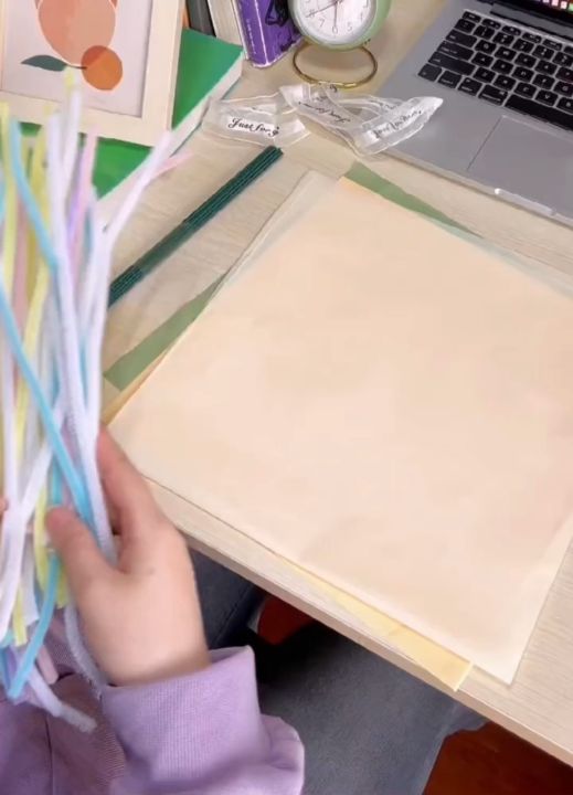 Set 200 dây kẽm nhung màu pastel Kèm Đèn đom đóm làm đồ handmade, Dây kẽm lông nhiều màu làm đồ chơi hoa trang trí- Br 02000