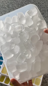 Combo 3 Khay Làm Đá Silicon 14 Ô Có Nắp CAO CẤP – Khay Đựng Đá Tủ Lạnh Chống Ám Mùi – Đáy Silicon Mềm Dễ Lấy – Làm Đá/Thạch/Kem