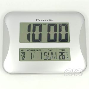 100% ORIGINAL CROCODILE LCD Digital Alarm Big Large Wall Clock (Jam Dinding Loceng Besar) CLW2118