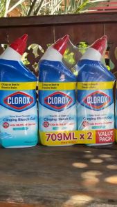 น้ำยาล้างห้องน้ำ ฆ่าเชื้อโรค 99.9% 709 mlClorox Liquid Toilet Bowl Cleaner with Bleach Remove Germs 709 ml Clorox