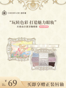 Cheerflor Angel Eyeshadow Palette Blush Highlighter One Step Light Makeup Daily 9 Colors Easy to Color All Skin Types Chinese