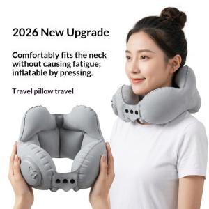 Gối Cổ Chữ U Bơm Hơi Di Động Mềm Mại Chống Nghiêng Dùng Làm Gối Tựa Đầu Khi Đi Du Lịch Thích Hợp Cho Các Chuyến Công Tác Và Lái Xe