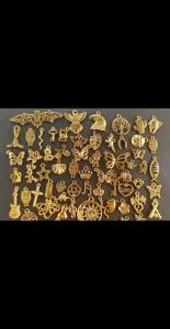 Bộ 50 Vintage Màu Vàng Hỗn Hợp Nhỏ Mặt Dây Chuyền Quyến Rũ Kim Loại Hợp Kim Cho DIY Trang Sức Làm Vòng Tay Handmade Hợp Thời Trang Thiết Kế Hình Thú