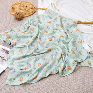 HappyFlute 1PC 100x100cm Muslin Baby Blanket Soft Cotton Swaddle Wrap Comfortable Blanket for Babies