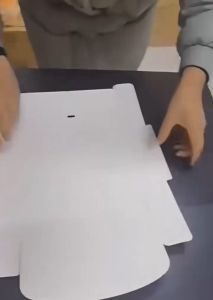 2M48 Brown/white Clamshell w/ribbon cardboard pastry gift box bowknot box combination packaging box