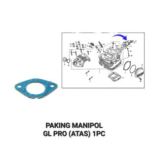 Paking Manipol GL Pro (ATAS) - Packing Kertas Gasket Insulator Intake Manipol Manifold Honda CB 100 CB 125 CG 100 CG 125 GL 100 GL 125 GL Pro GL Max