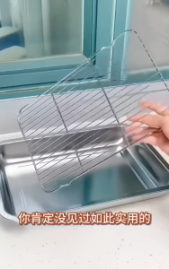Steel BBQ Rack Cooling Rack Kitchen Big Size Mesh Cooling Tray Cake Food Rack Oven Kitchen Barbecue Grill Drying