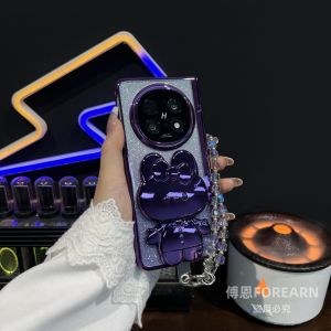 Ultra-Thin One-Piece Protective Case for Oppo Find N5 Womens Phone Shell with Stand And Mirror Privacy Screen Protector