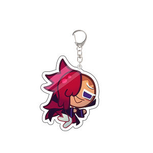 Bandai | For Cookie Run Q Version Series Strawberry Cookie Shadow Milk Pure Vanilla Game Peripherals Acrylic Keychain Cartoon Cute Gift