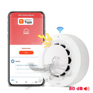 Onenuo tuya Wifi khói Detector cảm biến quang điện báo cháy nhà bếp hệ thống an ninh làm việc với cuộc sống thông minh ứng dụng