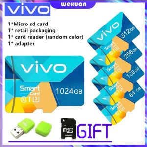 🔥100%Original Product+FREE Shipping+Free Send adapter+card reader🔥2025 NEW Vivo High Speed Memory Micro 64GB 32GB 16GB SD Card XC Microsd Mobile Card C10 2TB 1TB 512GB 256GB 128GB