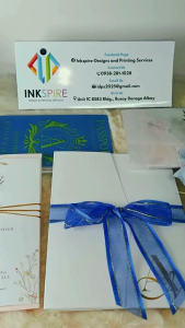 Customized Invitations (4sheets w/ halfsleeve envelope driedflowers strings& waxseal freelayout)