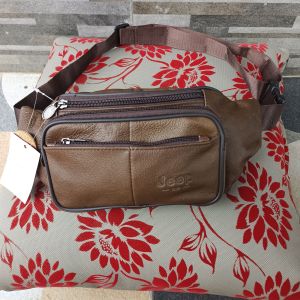 tas pinggang kulit pria jp/tas wisbag kulit sapi/tas dada kulit