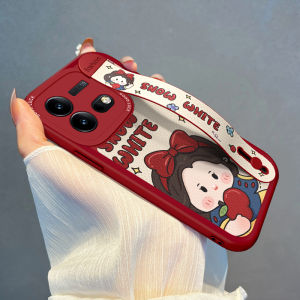 Snow White Cartoon Bracelet Phone Case Full Cover Protective Shell for Vivo IQOONEO10/11 Neo8Pro 7/6SE Z9Turbo Womens High-End Stand Anti-Fall