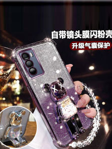 เคสโทรศัพท์ซิลิโคนน่ารักสำหรับผู้หญิง VivoT1 พร้อมขาตั้ง ป้องกันการตกหล่น ป้องกันเลนส์เต็มจอ ดีไซน์น่ารัก ดีไซน์น่ารัก