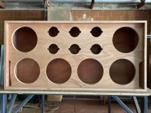 ตู้เสียงกลาง งานดิบไม้แท้ 15มิล 8นิ้ว6ดอก แหลม 6ดอก