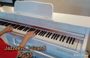 Master/Exam Grade High Level 88 Keys Digital Piano Jazzeevo J-Grand JG-55 Heavy Hammer Action Weighted Touch Fully Weighted Full Size Key Exam Touch Piano Bluetooth Mini Program Piano APP Polished Finishing Black White